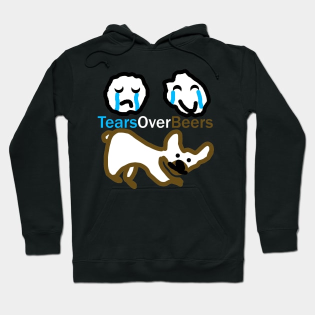 The Tears Over Beers Podcast logo darkmode Hoodie by The Tears Over Beers Podcast